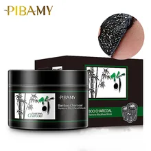 PIBAMY бамбуковая угольная для черных точек маска против прыщей маска против морщин усадочная поры черная голова Маска для носа Очищающая полоска Очищающая маска Y813