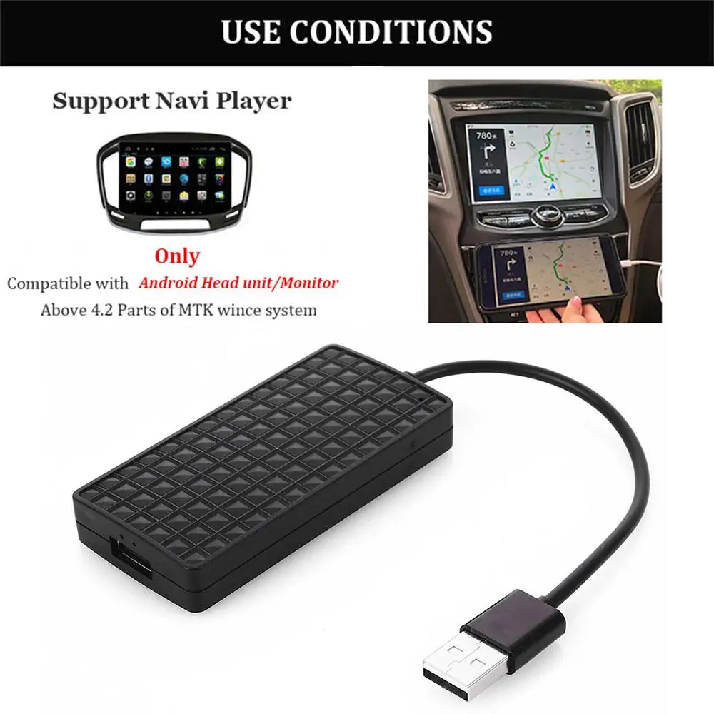 Smart Carlink USB Cable Dongle Link ISO Carplay Android Auto Adapter Supports Navigation Player GPS Car Monitors