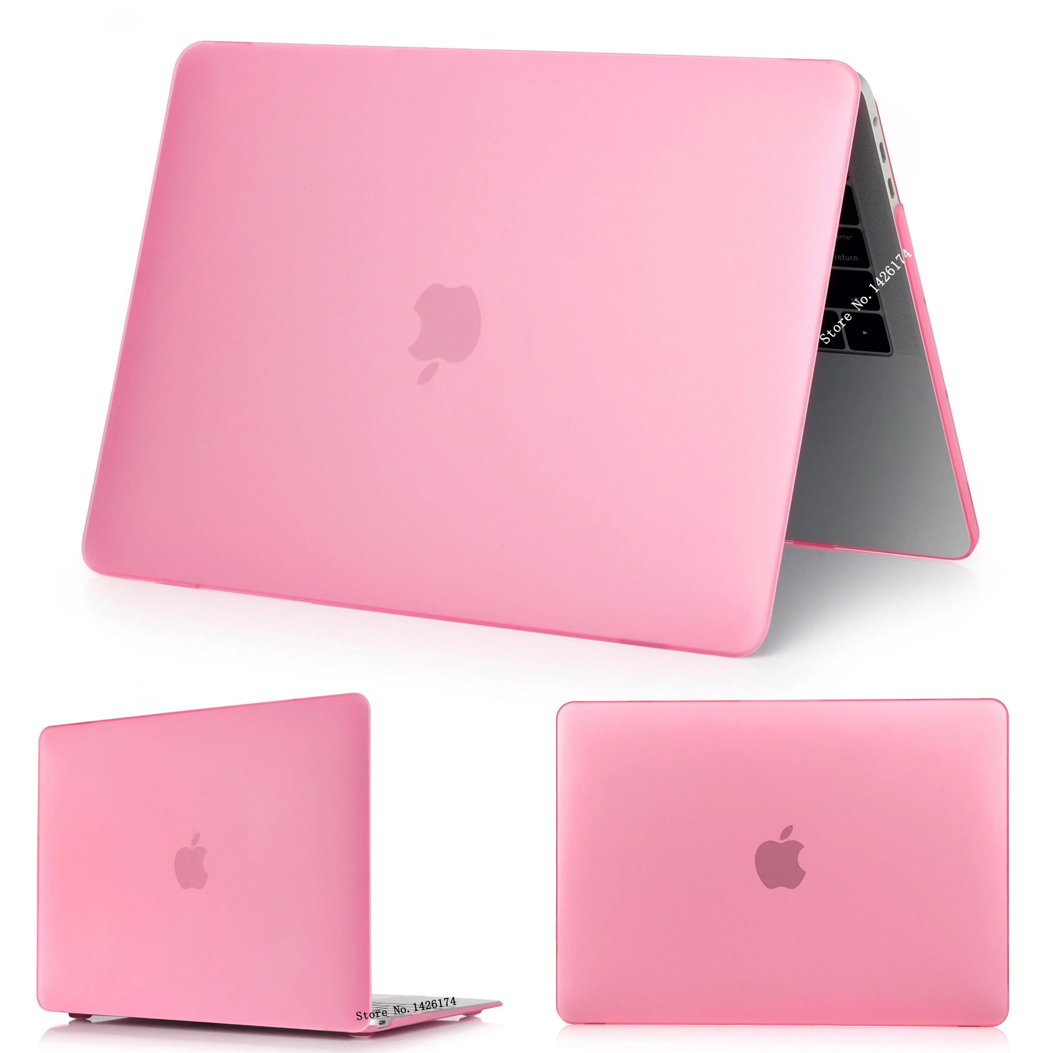 Matte Pink Кристальный \ матовый чехол для Apple Macbook Air Pro retina 11 12 13 15 дюймов сумка для ноутбука, для нового Mac book Air Pro 13,3 чехол A1932+ подарок - Цвет: Matte Pink