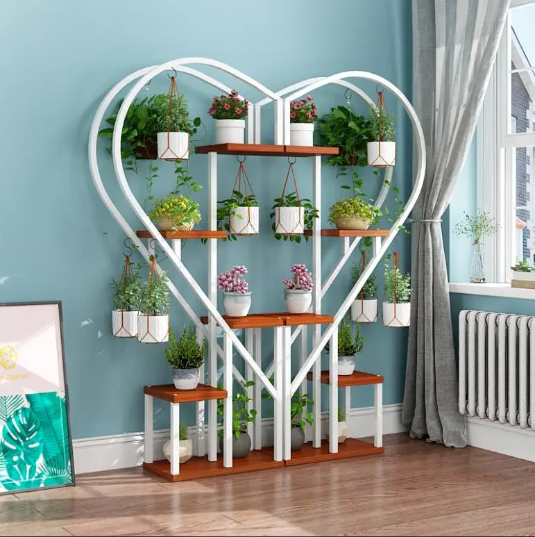Heart shaped flower shelf multilayer decoration shelf