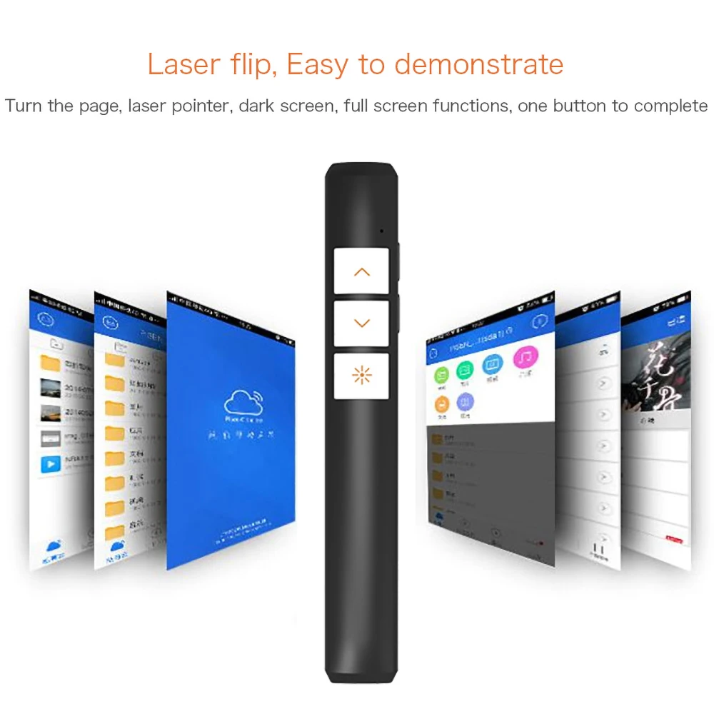All In One 2.4GHz Wireless Presenter Pen Powerpoint Presentation Clicker PPT Pointer Laser USB Remote Control | Электроника