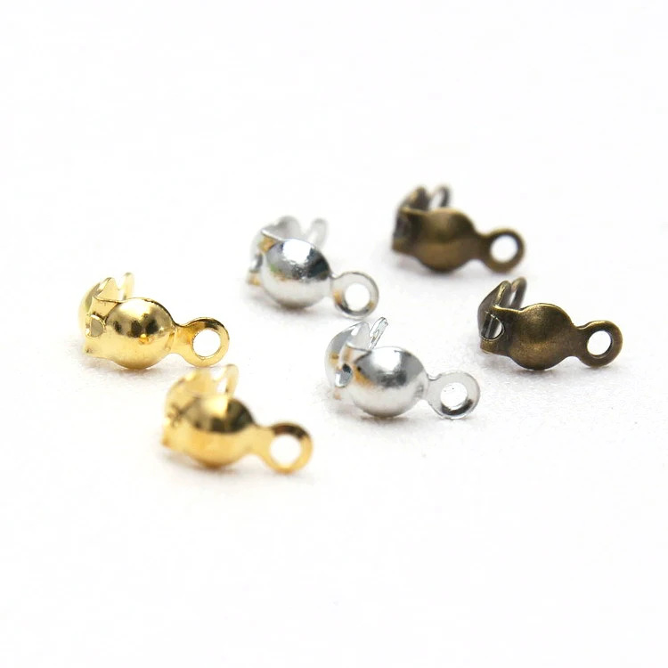 

200pcs/lot Gold/Bronze/Rhodium Connectors Clasps Fitting Dia 3mm Ball Chain Components Jewelry Accessories 7x4mm