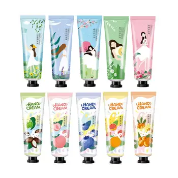 

10pcs Flower Scented Hand Cream Natural Hand Care Moisturizing Cream Christmas
