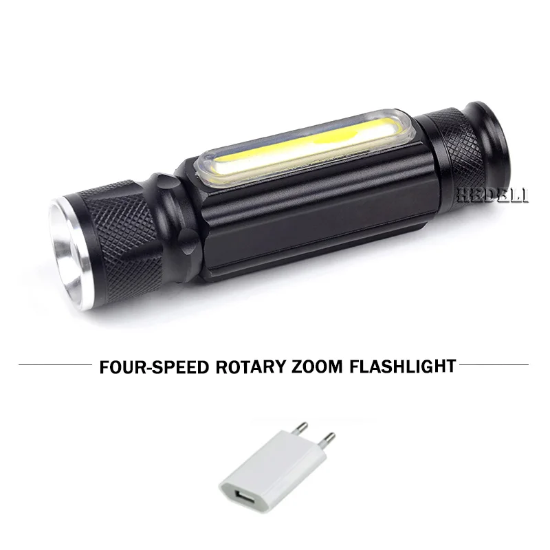 COB zoom ночной Светильник для чтения usb flash 18650 встроенный аккумулятор xml T6 светодиодный фонарь-вспышка светильник для кемпинга зарядка ручная лампа с магнитом