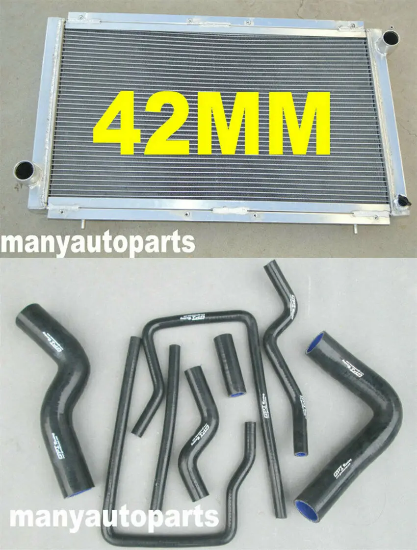 Алюминиевый радиатор+ черный шланг для SUBARU IMPREZA WRX GC8 EJ20 STI Ver 3-6 96-00 2.0L