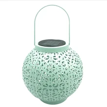 Top-Retro Garden Solar Lamp Hollowed Out Maple Leaf Shadow Lantern Hanging Hollow Lamp Lighting Outdoor Waterproof Landscape Lam