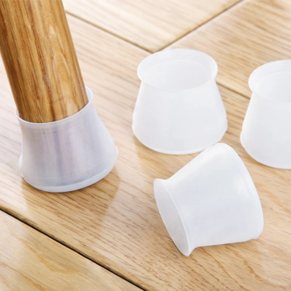 

4PC/Set Chairs Foot Cover Protection Pads Non-slip Silicone Pads for Table and Desk Home Decor Chair Leg Protective Cover4x3.2cm