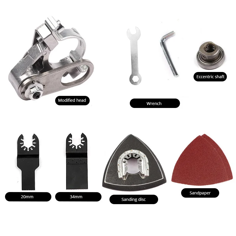 Angle Grinder Modified Oscillating Tool，Renovator Saw Slotting Machine Multifunction Power Woodworking Tool With Trimmer Blades 6