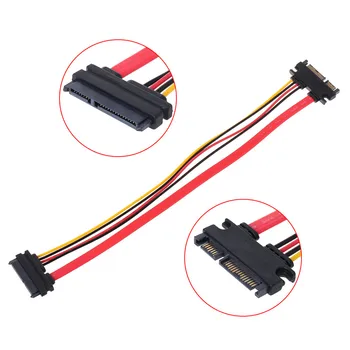 

1Pc 30cm 22Pin(15+7) Male To 22 pin Female SATA Serial ATA Data Power Cable Extension Connector Cord SATA Cables C26