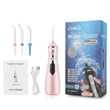 

Portable Oral Irrigators USB Rechargeable Water Flosser Teeth Cleaner 3 Modes Dental Water Jet 180ML Water Tank Waterproof Teeth