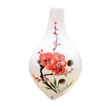 ocarina 6 отверстий цветочный узор керамика AC ключ Музыкальный инструмент для начинающих SD669