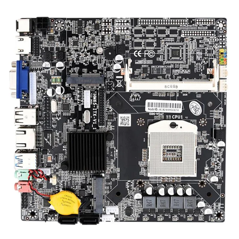 Материнская плата HM65 все-в-одном для компьютера модель ITX тип PGA988 DDR3 память на