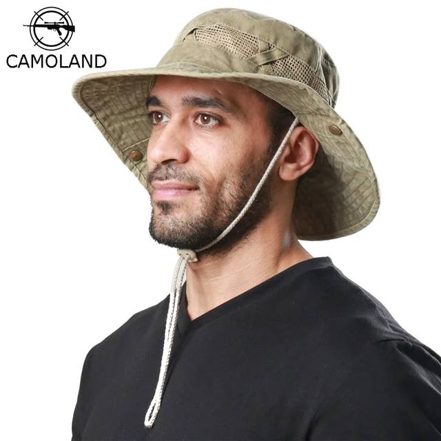 CAMOLAND Embroidered Waterproof Bucket Hat for Men Sun Hats UV Protection  Outdoor Hunting Fishing Cap Fisherman Hat Casual Cap - AliExpress