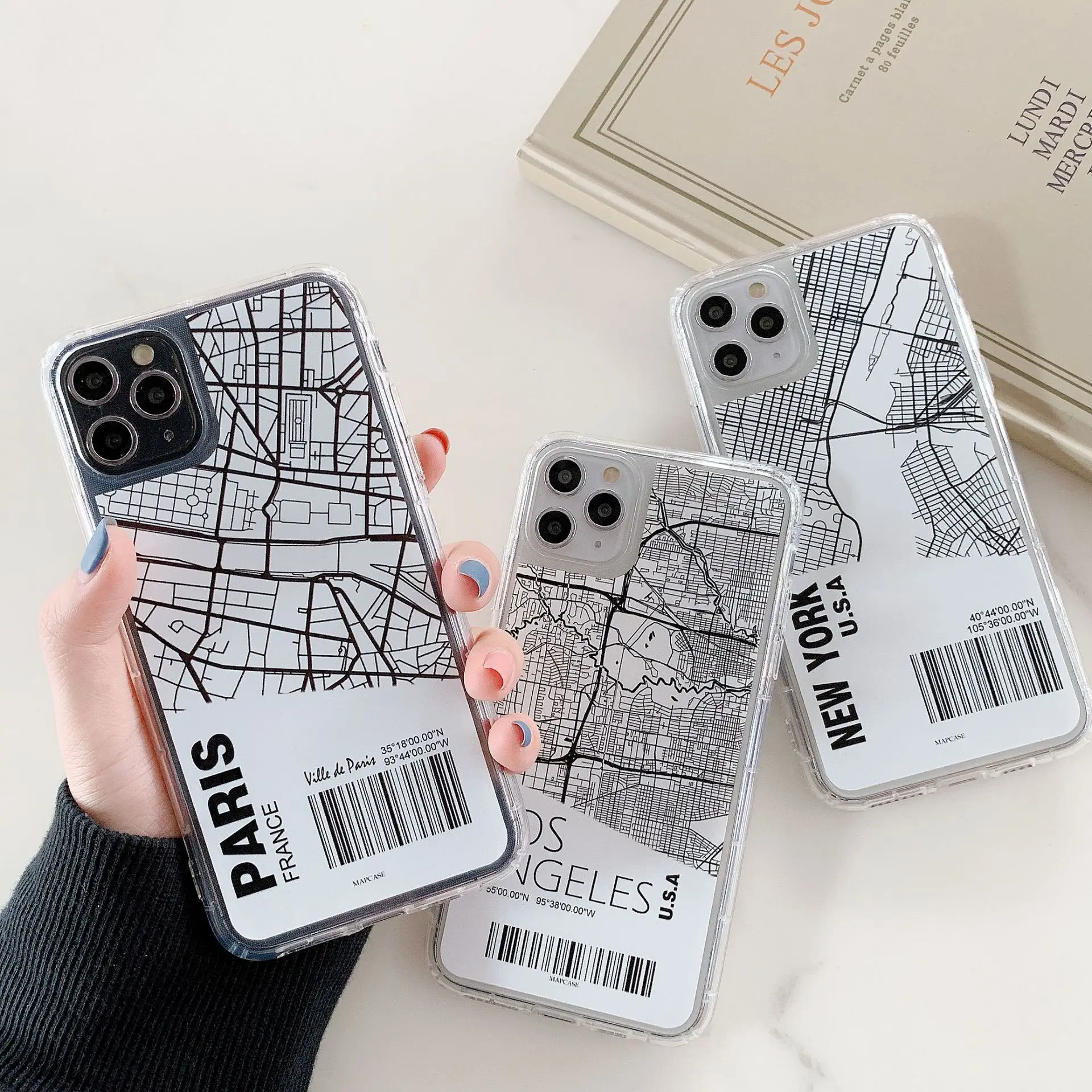 Ins эксклюзивный чехол для мобильного телефона с картой города Apple iphone 11 Pro X XS Max Xr 8 7
