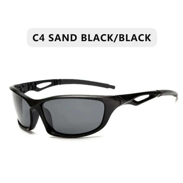 2022 New Polarized Sunglasses Men Brand Designer Square Sports Sun Glasses for Men Driving Fishing Black Frame Goggle UV400 C4