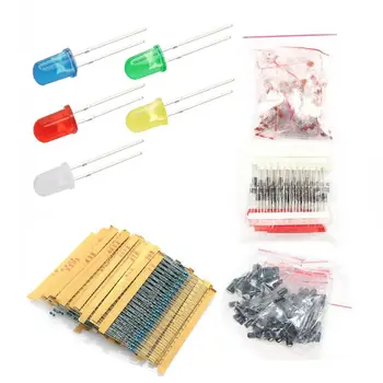 

Electronic Components Kits Resistor LED diodes Electrolytic Capacitor Ceramic kits TO-92 Transistor Pack for arduino starter kit