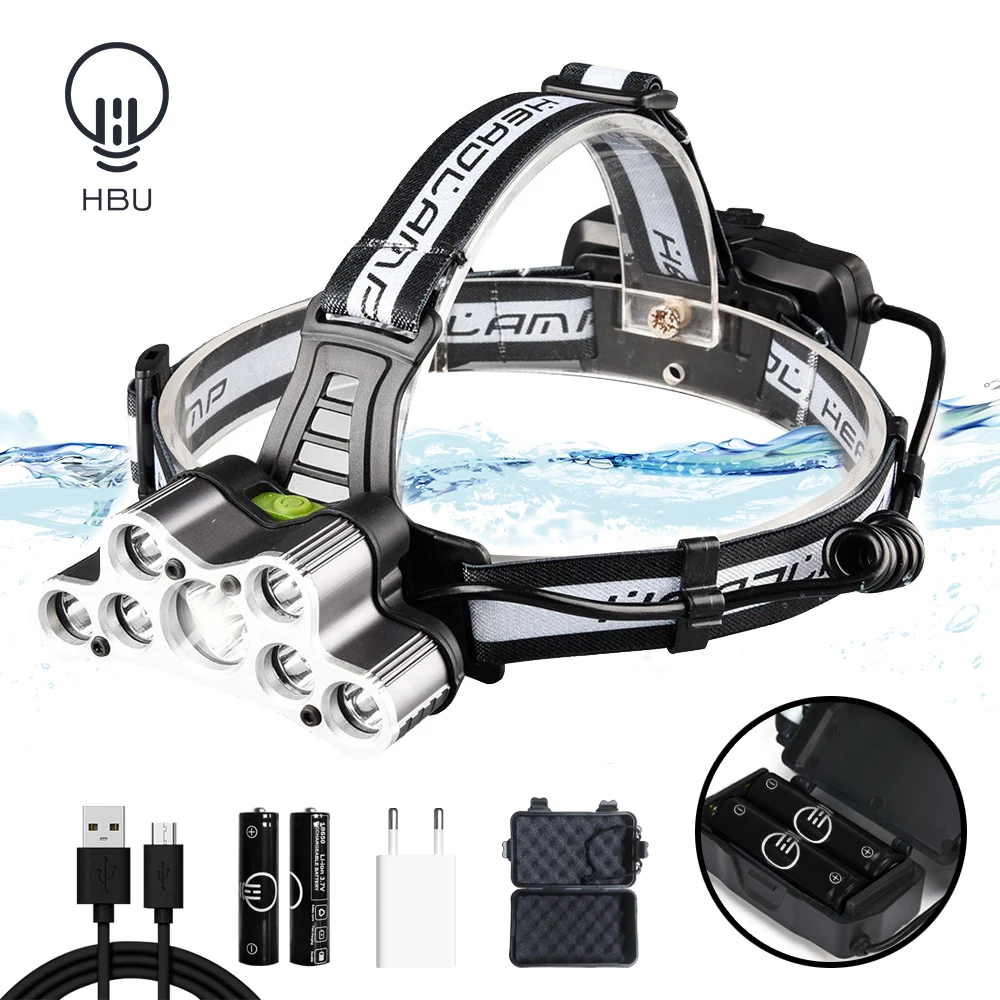 

USB Rechargeable Head Lamp Head light T6 LED Tactical Headlamp Zoomable Charger 18650 Headlamp Flashlight Headlights Frontale