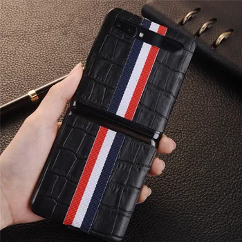 

Leather Skin Phone Back Cover Film for Samsung Galaxy Z Flip Fold Phone Accessories Quick Release Foldable Phone Protective Film