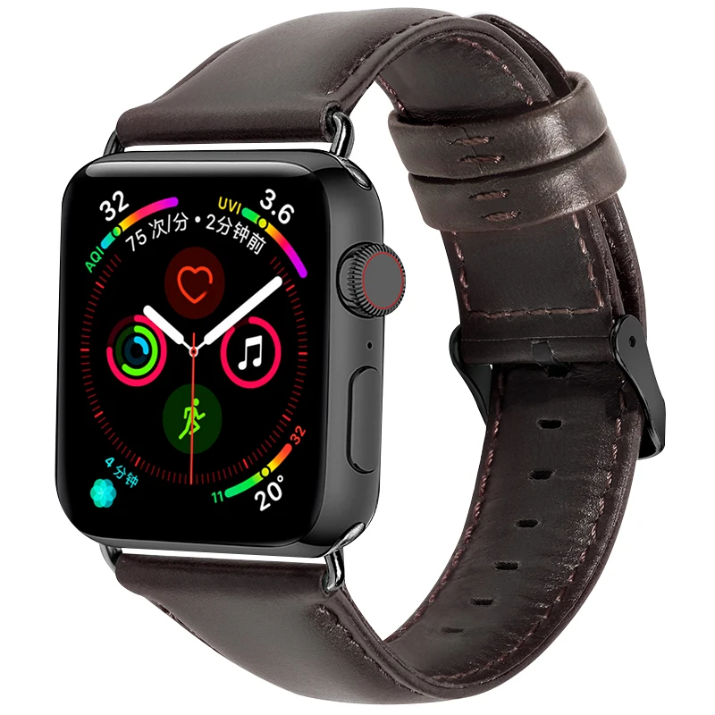 Ремешок для Apple watch ремешок из натуральной кожи 44 мм 40 мм iwatch серия 4 3 ремешок 42 мм 38 мм винтажный кожаный браслет аксессуары