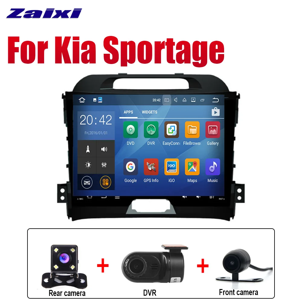 ZaiXi Android автомобильный gps Navi для Kia Sportage R 2010~ плеер навигация WiFi Bluetooth Mulitmedia система аудио стерео - Цвет: Extra Items