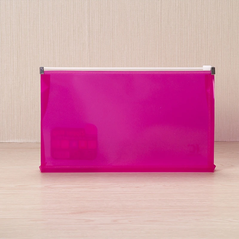 

10 Packs Plastic Zip Envelopes Letter Size Holder File Document Receipt Envelope Folders Assorted Color Office Supplier
