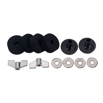 

12Pcs/set Instruments Washer Wing Nut Drum Pads Percussion Sleeves Cymbal Felts