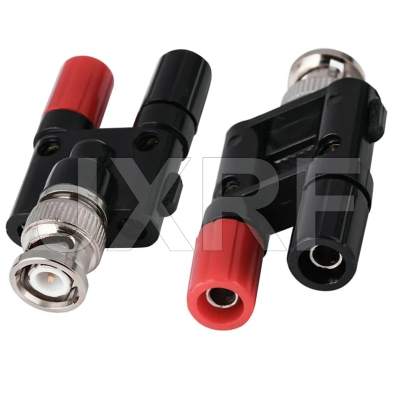 Oiyagai 2 Pezzi Adattatore BNC Maschio A Doppia Banana Femmina – Connettore RF Coax Splitter Con Terminali A Vite Per Test Elettronici