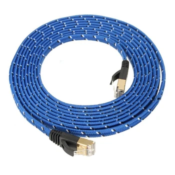 

RJ45 CAT 7 CAT7 Ethernet Internet LAN Patch Network Flat Cable Cord