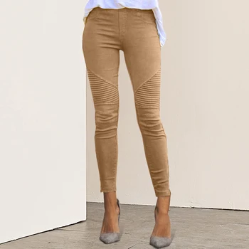 

2020 Women Spring High Waist Trousers Slim Fit Slim Pants Sexy Female Women's Fashion Casual Joggers Elastic Pants Femme Pant