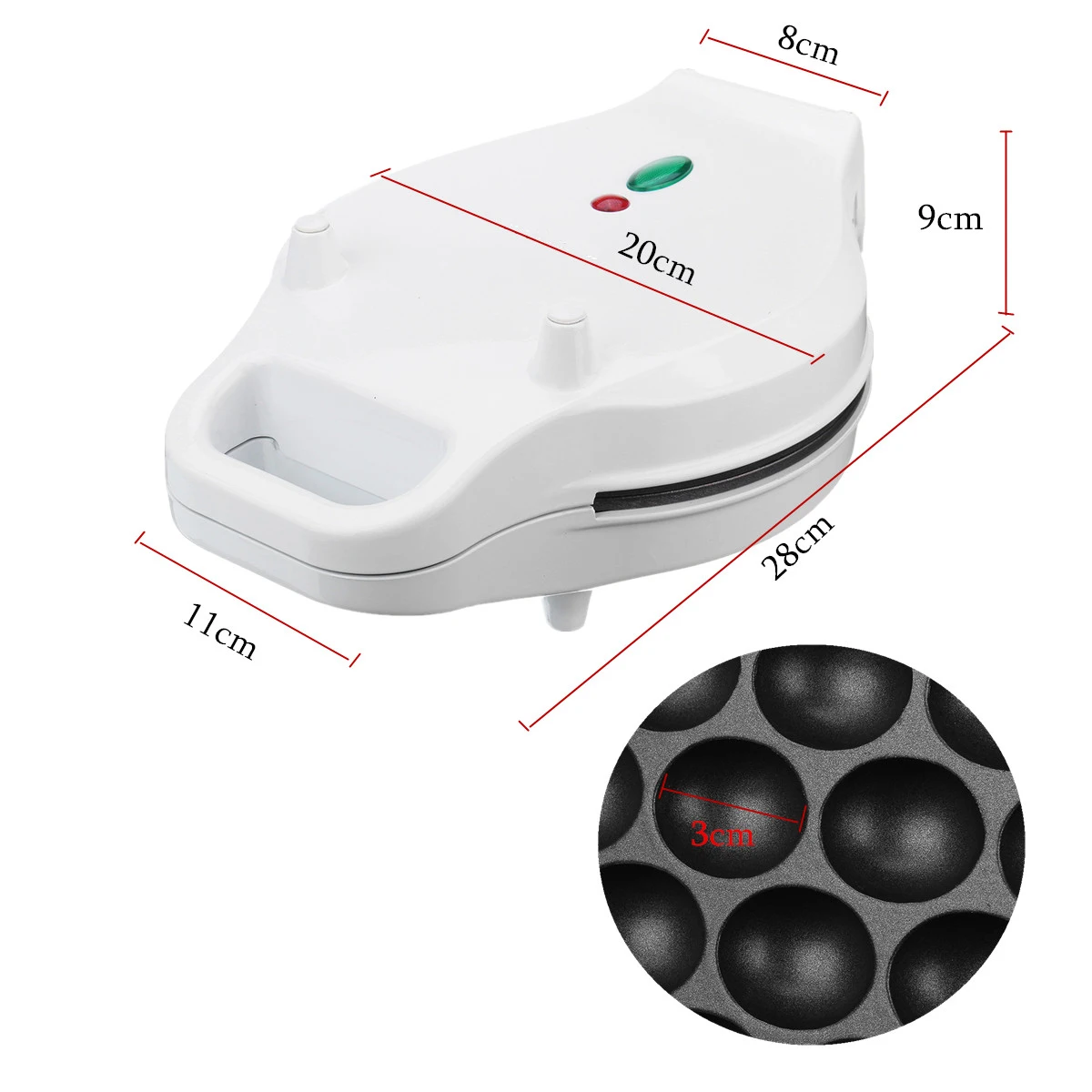 

640W 220V Non Stick Electric Bubble QQ Egg Maker Oven Waffle Baker Machine Gifts