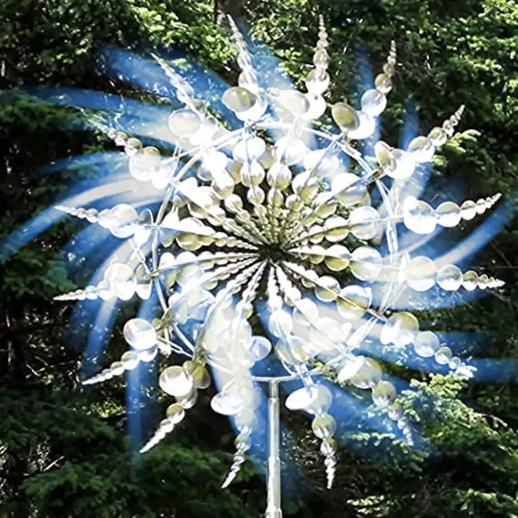 Unique And Magical Metal Windmill Sculptures Move Lawn Wind With The Wind Spinners For Outdoor