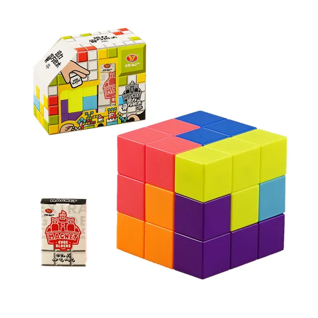 YJ Magnetic Blocks Speed Puzzle Cube DIY 3x3x3 Yongjun Brain Test Educational Learning Toys For Kid Block 5