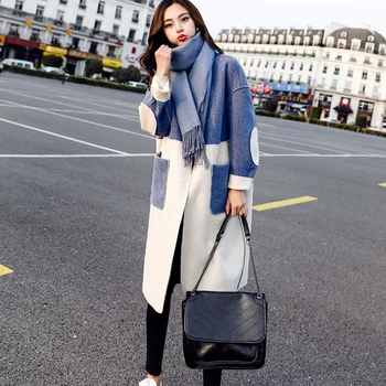 

Winter Blends Wool Coat Women Wool Jacket Coats Female Long Slim Wool Coat Women Slim Parka Ladies Wool Overcoat Casaco Feminino