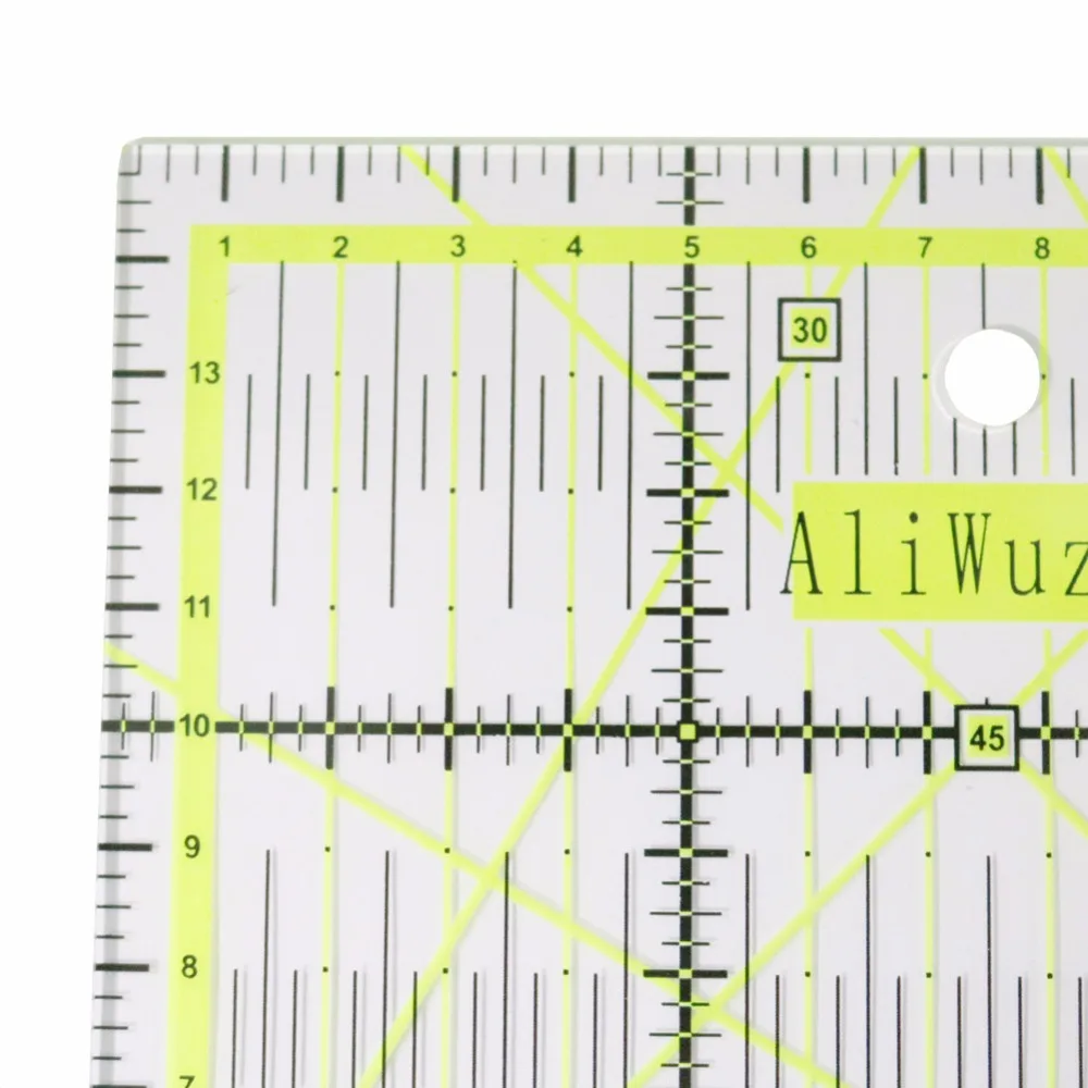 1Pc High-grade Multi-Function Acrylic Drawing Ruler 15*15cm Sewing Measuring Patchwork Yardstick Rulers School Office Supplies