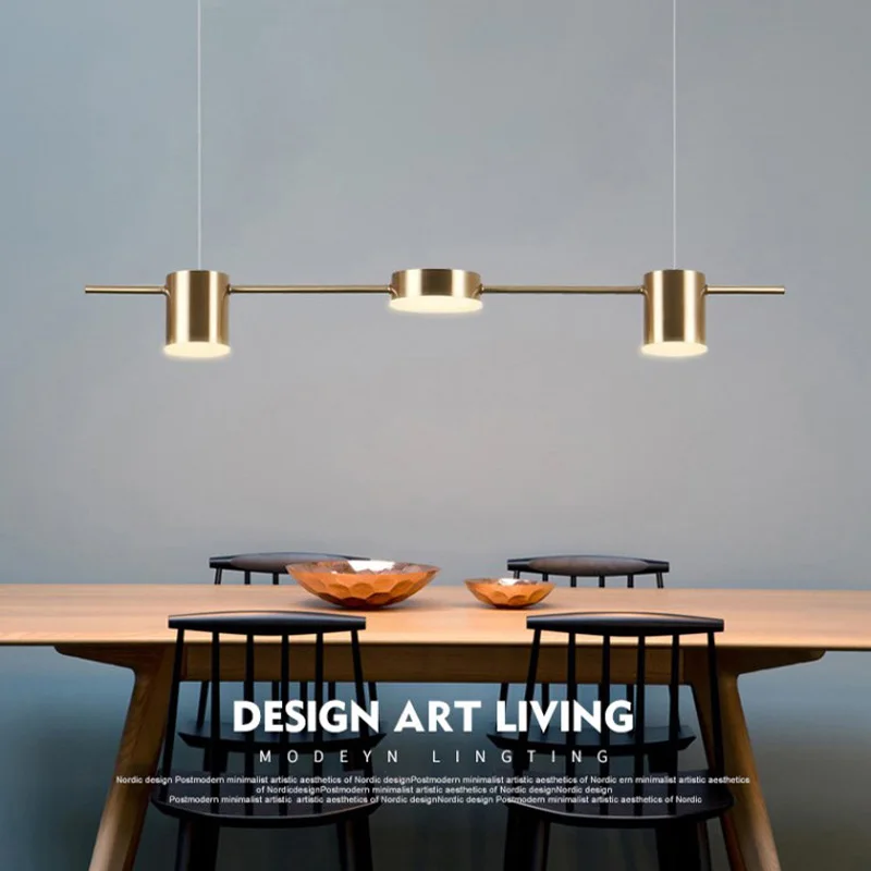 Подвесной светильник в скандинавском стиле для ресторана, современный стол для столовой, длинный подвесной светильник, роскошный светодиодный подвесной светильник с геометрическим рисунком