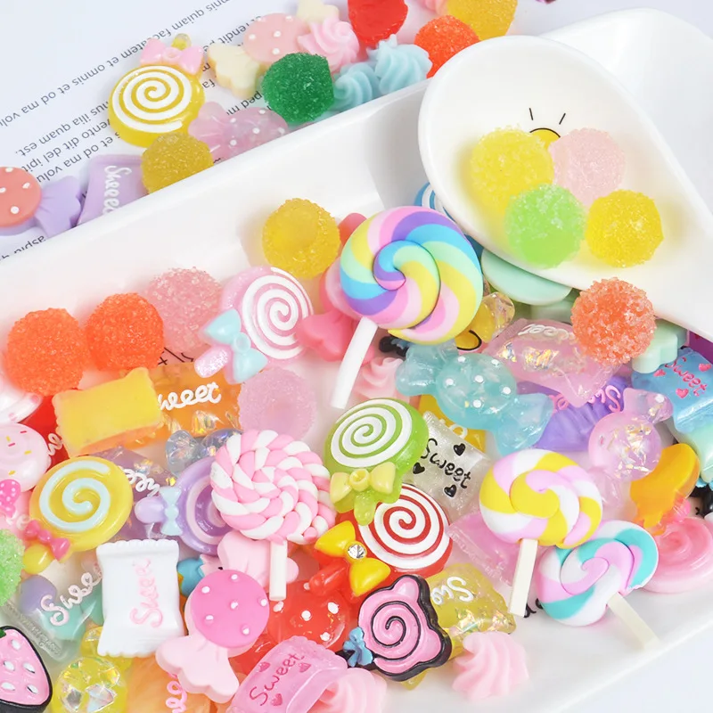 1/5/10pcs Candy Mix Addition Slime Charms for Lizun Slime Supplies Filler DIY Polymer Accessories Toy Model for Kids Toys Gift