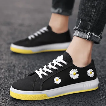 

2020 New Style Cool Jelly Bottom Canvas Skate Shoes Embroidered Casual Shoes Versatile Sports MEN'S SHOES 0329