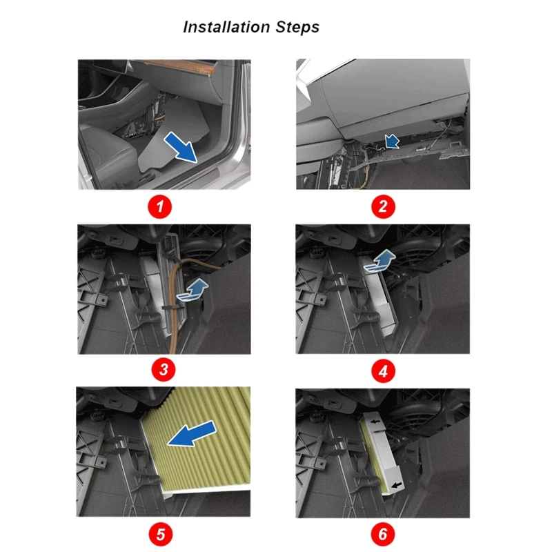 2 шт. воздушный фильтр в салон автомобиля Замена с активированным углем автомобильный Кондиционер фильтр для Tesla модель 3
