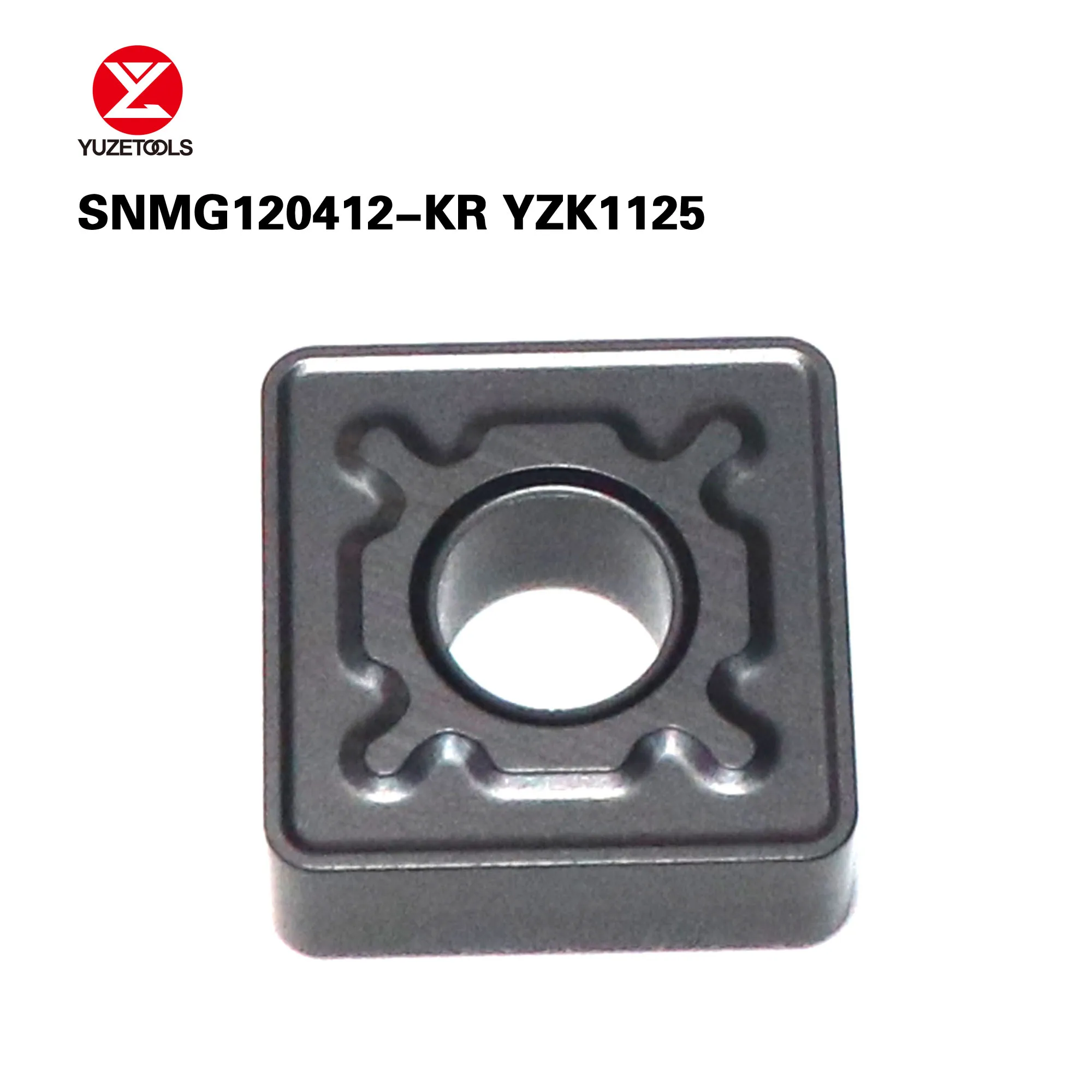 

YUZETOOLS 10PCS SNMG120408-KR YZK1125 Cutter Medium Rough Machining Cast Iron Processing CNC Turning Carbide Inserts