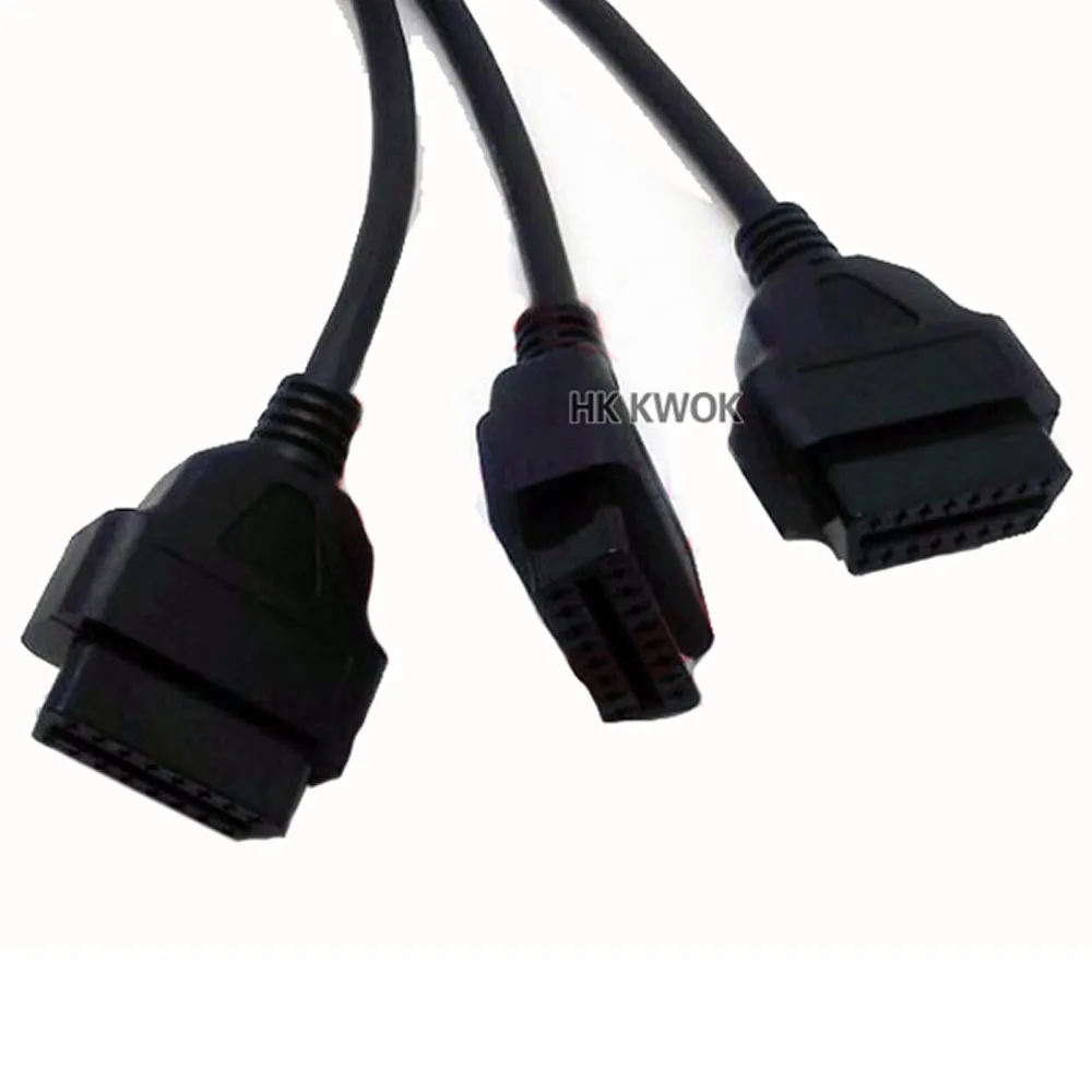 16 Pin OBD2 1 до 3 провода м до 3F правый угол 16 Pin удлинитель OBD 2 OBD OBDII OBD-II соединительный кабель Код диагностический инструмент