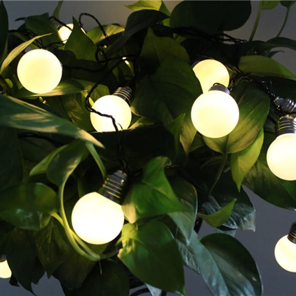 6M 20LEDS WHITE G50 шарики во всем мире, солнечное садовое освещение светодиодный солнечный светильник гирлянды With10/20/30LEd Наружное освещение подвесные Уличные светильники для сада-фея - Цвет: 6M 20LEDS WHITE