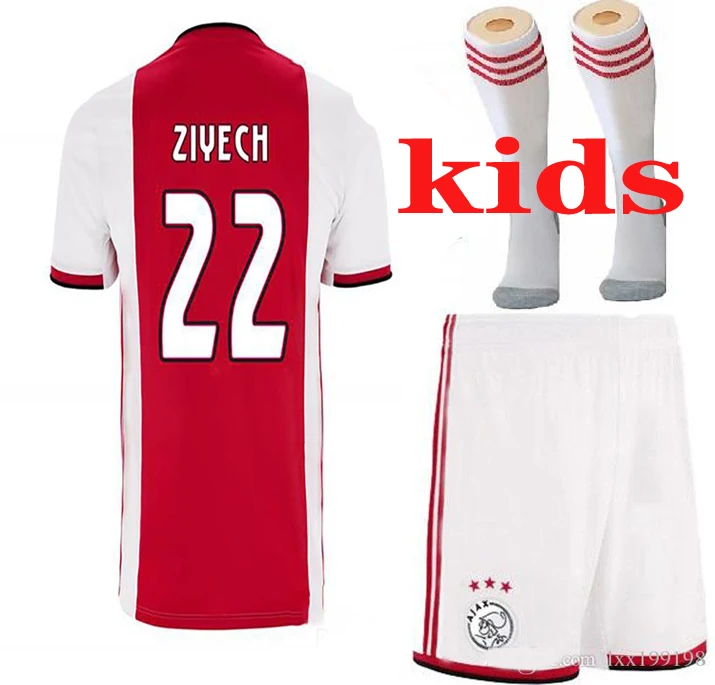 Ajaxes Kiss Комплект носков Футбольная Футболка Home Out TADIC ZIYECH VAN BEEK NERES ZIYECH футбольная рубашка - Цвет: Home6