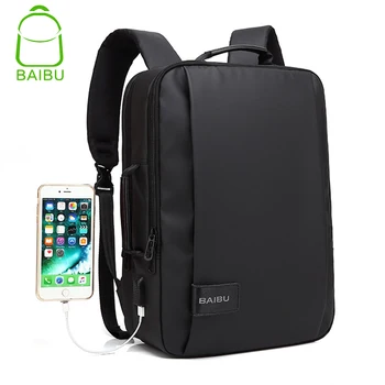 

New Men Backpack USB charging 15.6'' Anti theft Laptop Backpack Fashion Waterproof Business Travel Backpack School Bag for male