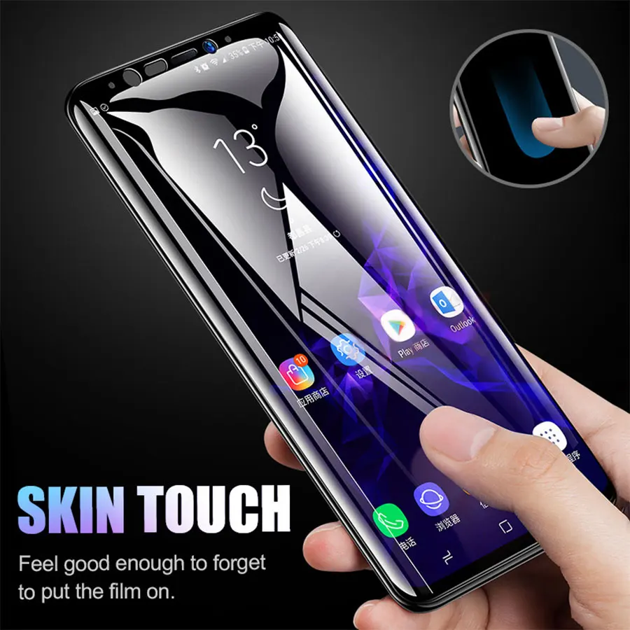 10D полное изогнутое покрытие Премиум Закаленное стекло для Samsung Galaxy Note 10 plus S10 S8 S9