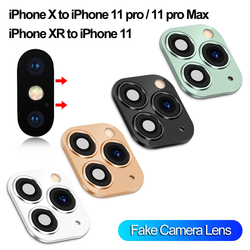 Поддельная камера наклейка на рассеиватель для IPhone крышка защита экрана Поддержка Вспышки стекло люкс для IPhone XR X ЗАМЕНА на IPhone 11 Pro M