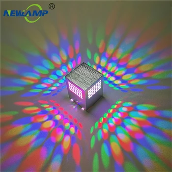 

Square 3W RGB LED Aluminum Wall lamp Multihole Wall Lamp Modern European style for Aisle Bedside Background Wall Decoration Lamp