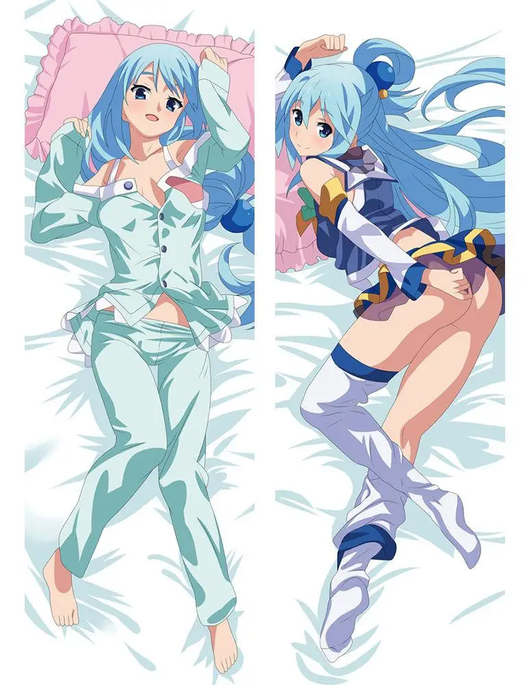 Подгоняйте японское декоративное аниме KonoSuba Akua Aqua Throw Otaku Dakimakura Подарочное постельное белье Длинная Подушка для объятий чехол 150x50 см