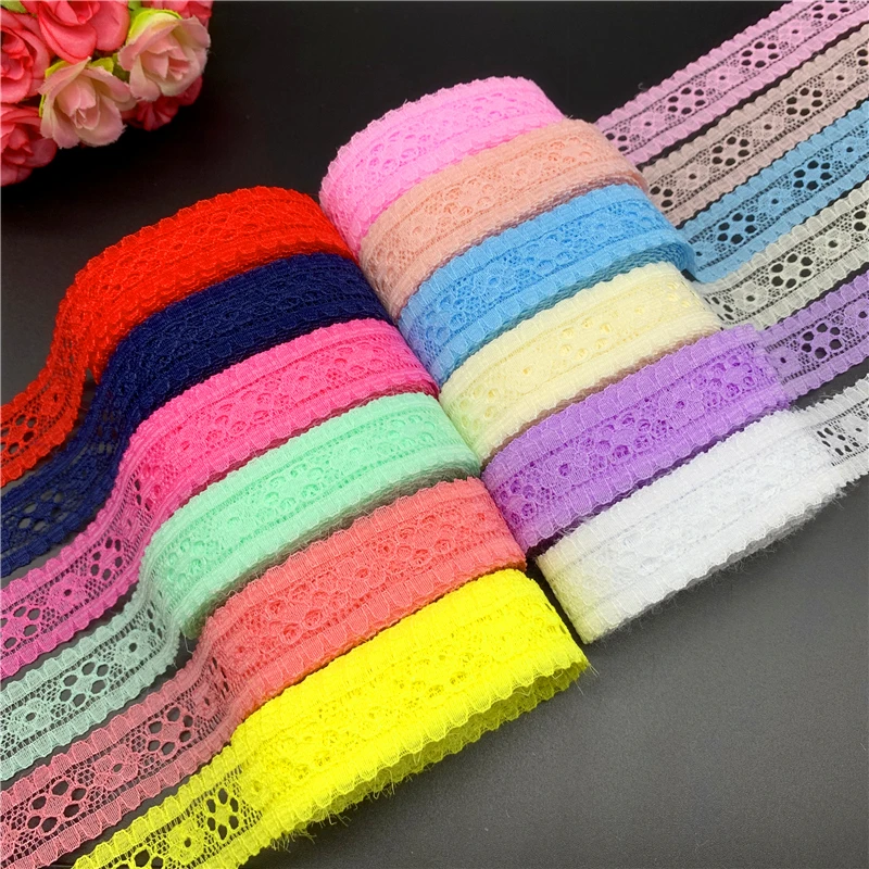 5yards/Lot 20mm Lace Ribbon Embroidered Lace Fabric Trim Decoration DIY Handmade Sewing Crafts Latest African Laces Fabric