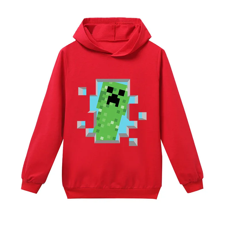 

EDMinecrafted ebay hot sale game cartoon pattern children's sweater hoodie children's clothing spring and autumn, spring, autumn