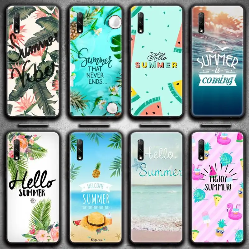 Hello Summer Beach Sea fruit Phone Case for Huawei Honor 30 20 10 9 8 8x 8c v30 Lite view 7A pro | Мобильные телефоны и